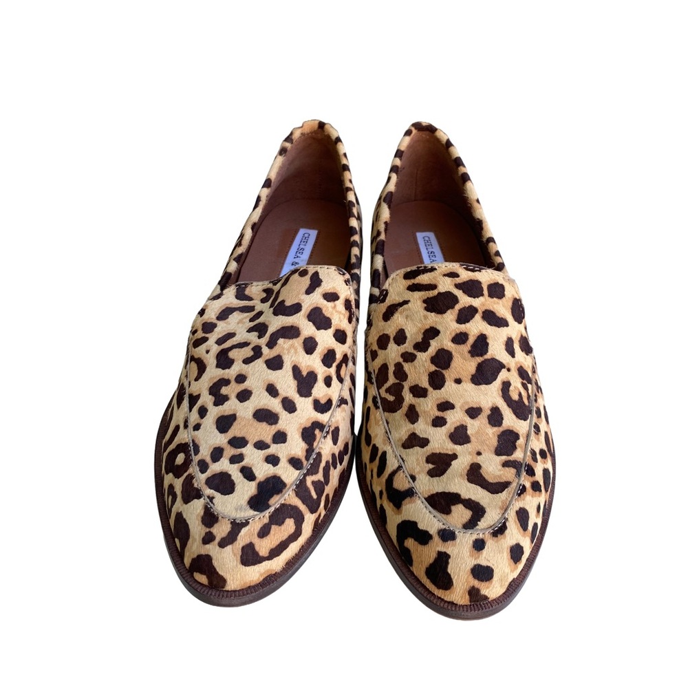 NWT Chelsea Violet Jenna Cow-hair Leopard flats sz6